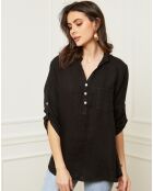 Blouse 100% Lin Bjorg noir