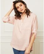 Blouse 100% Lin Bjorg rose