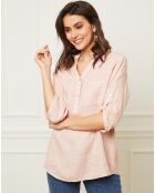 Blouse 100% Lin Bjorg rose