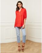 Blouse 100% Lin Bjorg rouge