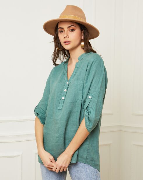 Blouse 100% Lin Bjorg vert