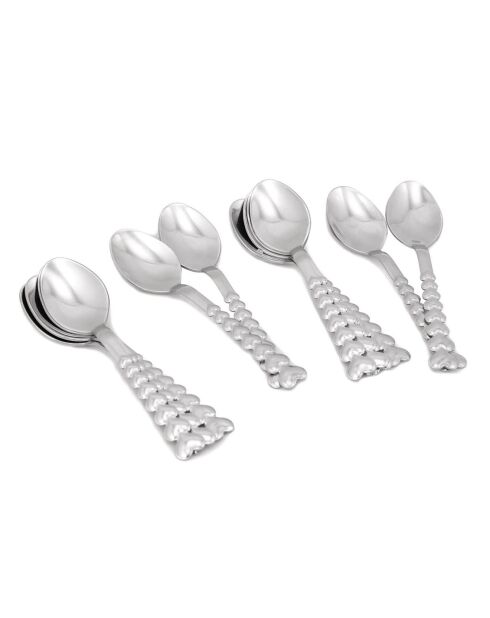 12 Cuillères à dessert argenté - 11 cm