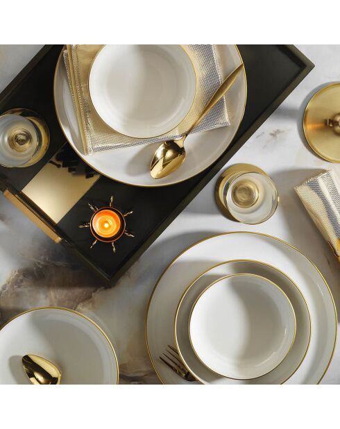 Servizio da tavola in porcellana multicolore - 18 pezzi