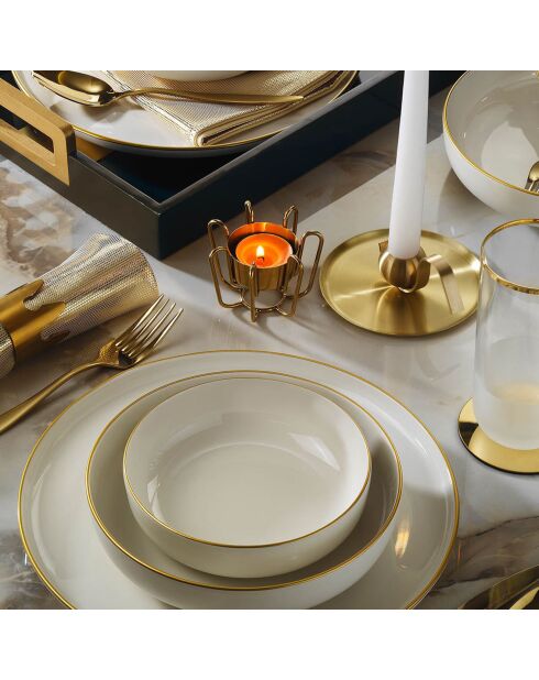 Servizio da tavola in porcellana multicolore - 18 pezzi