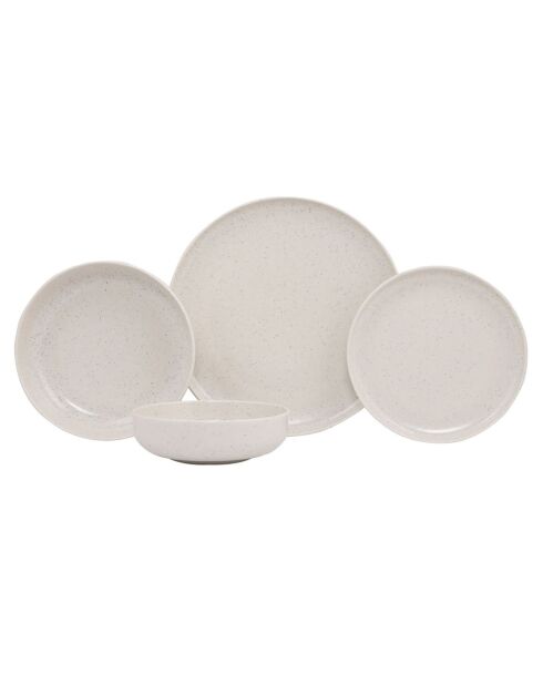 Service de table en Porcelaine multicolore - 16 Pièces