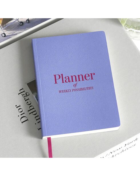 Planning Hebdomadaire Timeless noir - 14.8x21x1 cm