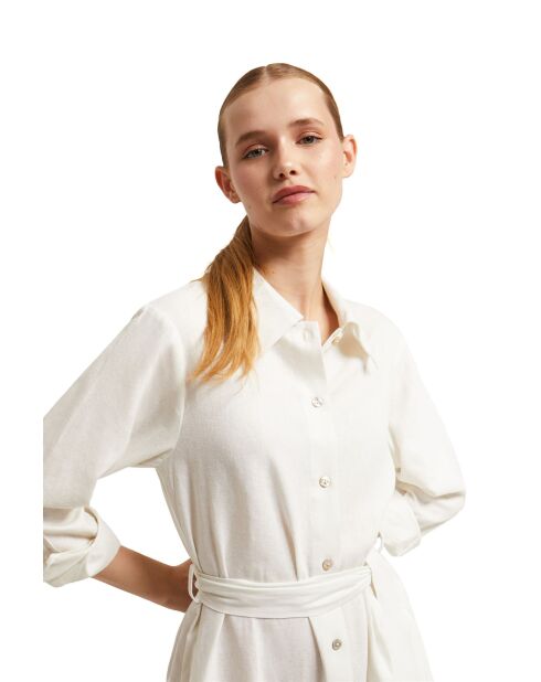 Robe en Lin mélangé Emma blanche