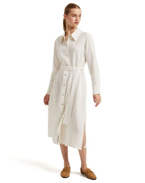 Robe en Lin mélangé Emma blanche