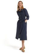 Robe en Lin mélangé Cassis marine
