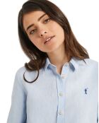 Chemise en Lin mélangé Peneloppe bleu ciel