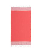 Ibiza Honeycomb Fouta corallo arancione/bianco - 100x200 cm