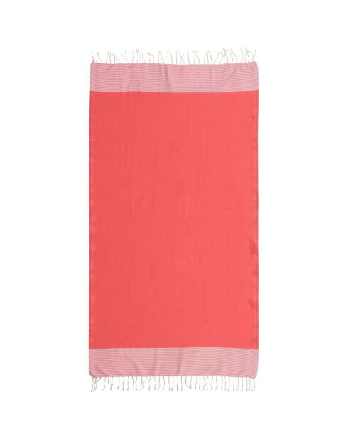 Ibiza Honeycomb Fouta coral naranja/blanco - 100x200 cm