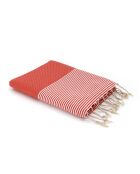 Ibiza Honeycomb Fouta corallo arancione/bianco - 100x200 cm