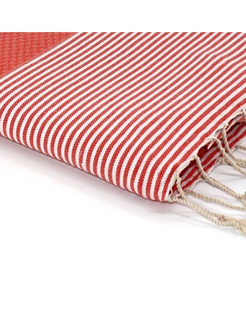 Ibiza Honeycomb Fouta coral naranja/blanco - 100x200 cm