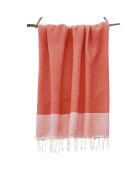 Ibiza Honeycomb Fouta corallo arancione/bianco - 100x200 cm