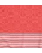 Ibiza Honeycomb Fouta corallo arancione/bianco - 100x200 cm