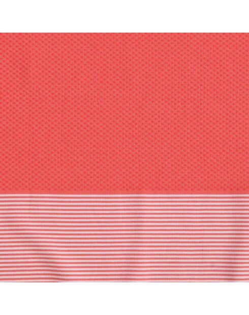 Ibiza Honeycomb Fouta coral naranja/blanco - 100x200 cm