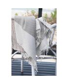 Fouta Ibiza Honeycomb Perlgrau/Weiß - 100x200 cm