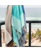 Ibiza Honeycomb Fouta helltaupe/weiß - 100x200 cm