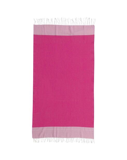 Ibiza Honeycomb Fouta fuchsia/weiß - 100x200 cm