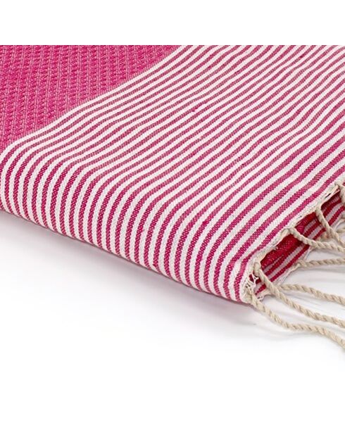 Ibiza Honeycomb Fouta fuchsia/weiß - 100x200 cm