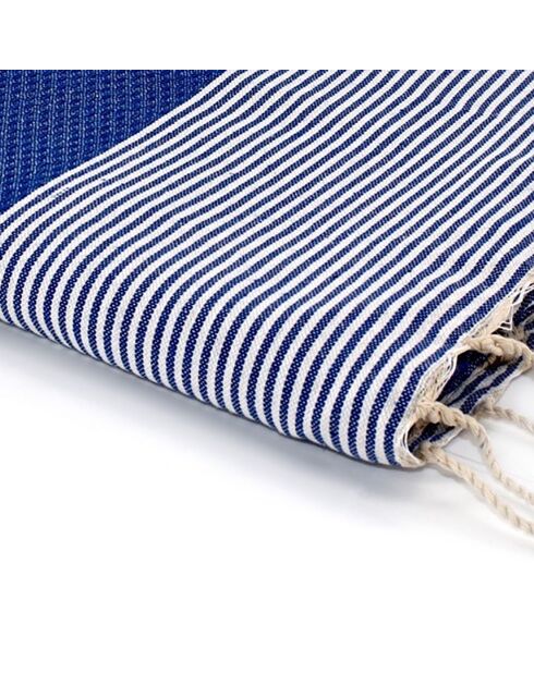 Ibiza Honeycomb Fouta griega azul/blanca - 100x200 cm