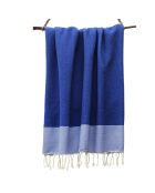 Ibiza Honeycomb Fouta griega azul/blanca - 100x200 cm