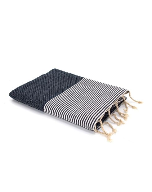 Ibiza Honeycomb Fouta jeans blu/bianco - 100x200 cm