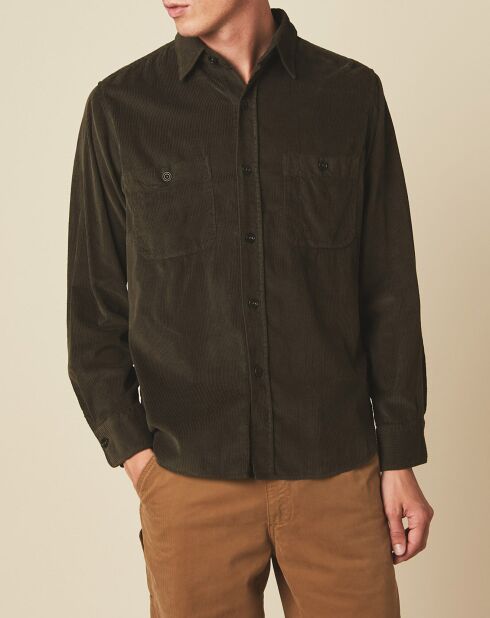 Percey Pat Forest corduroy overhemd van normaal katoen