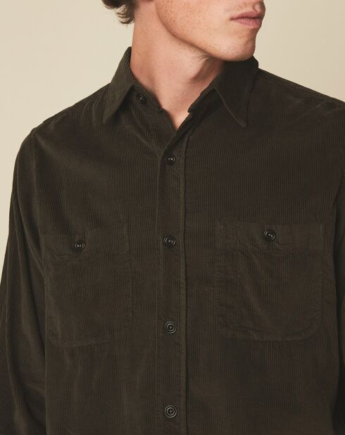 Percey Pat Forest corduroy overhemd van normaal katoen