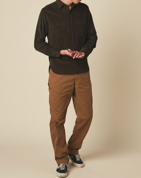 Percey Pat Forest corduroy overhemd van normaal katoen