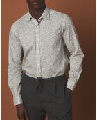 Chemise slim Sammy imprimée blanc/gold/navy