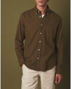 Chemise en Flanelle regular Pitt Elbow olive