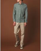 Chemise en Flanelle slim Storm amande