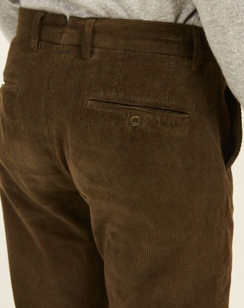 Pantalon en Velours côtelés Tobby dark olive