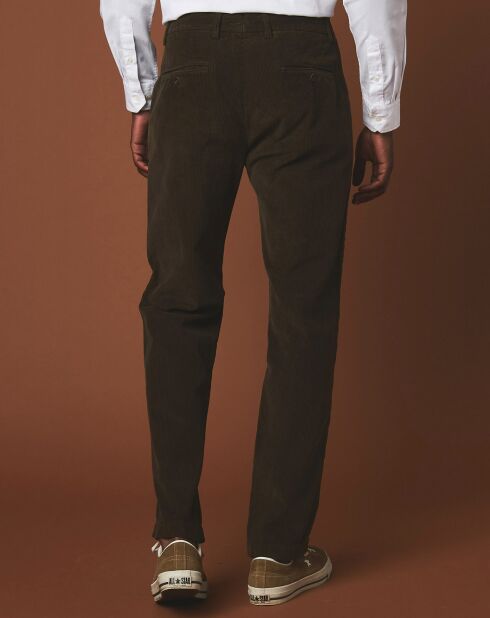 Pantalon en Velours côtelés Tobby dark olive