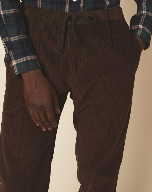 Pantalon en Velours côtelé Tanker dark marron