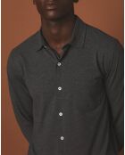 Chemise Polo Jersey dark gris mix