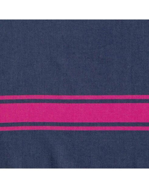 Vaquero Fouta tradicional St Tropez azul/rosa fucsia - 100x200 cm