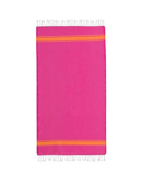 St Tropez Traditional Fouta fuschia/orangerosa - 100x200 cm