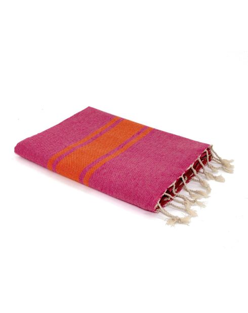 St Tropez Traditional Fouta fuschia/orangerosa - 100x200 cm