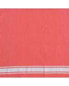 Fouta Traditionelle St Tropez orange corail/blanc - 100x200 cm