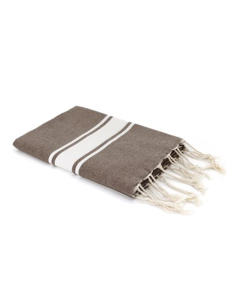 St Tropez Fouta Fouta Light Taupez Taupe/Bianco - 100x200 cm