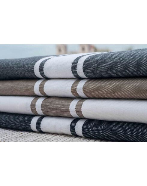 St Tropez Fouta Fouta Light Taupez Taupe/Bianco - 100x200 cm