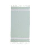 St Tropez Traditionelle Fouta Nilwasser/Weiß - 100x200 cm