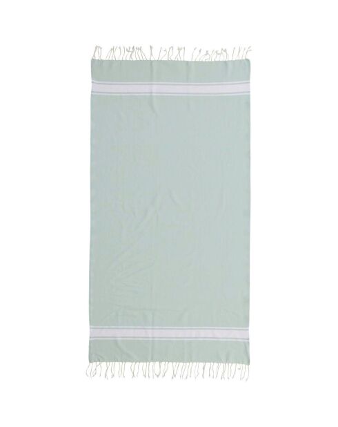 St Tropez Traditionelle Fouta Nilwasser/Weiß - 100x200 cm