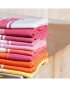 St Tropez Traditional Fouta orange/weiß - 100x200 cm