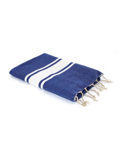 St Tropez Traditional Fouta Griechisch blau/weiß - 100x200 cm
