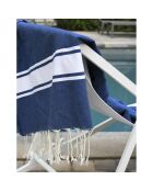 St Tropez Traditionele Fouta Grieks blauw/wit - 100x200 cm