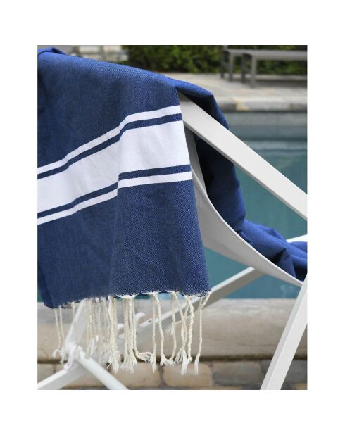 St Tropez Traditional Fouta Griechisch blau/weiß - 100x200 cm